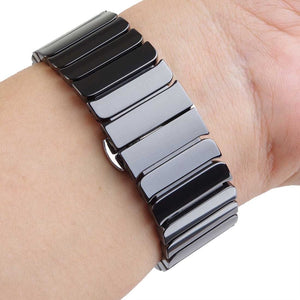 For Apple Watch Series 3 & 2 & 1 42mm Delicate Ceramics Wrist Watch Band(Black)