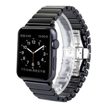 For Apple Watch Series 3 & 2 & 1 42mm Delicate Ceramics Wrist Watch Band(Black)
