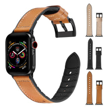 Solid Color TPU + Stainless Steel Watch Band for Apple Watch Series 7 45mm / 6 & SE & 5 & 4 44mm / 3 & 2 & 1 42mm(Brown)