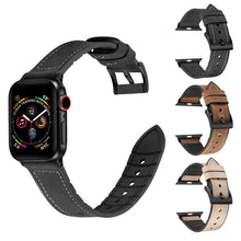 Solid Color TPU + Stainless Steel Watch Band for Apple Watch Series 7 41mm / 6 & SE & 5 & 4 40mm / 3 & 2 & 1 38mm(Black)