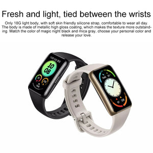 Original Huawei Band 6 Pro 1.47 inch AMOLED Color Screen Bluetooth 5.0 5ATM Waterproof Smart Wristband Bracelet, Support Body Temperature Detection / Blood Oxygen Monitoring / Sleep Monitoring / NFC Smart Card Swiping / 96 Sports Modes(Grey)