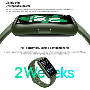 Original HUAWEI Band 7 NFC Edition, 1.47 inch AMOLED Screen Smart Watch, Support Blood Oxygen Monitoring / 14-days Battery Life(Green)