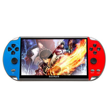 Powkiddy X12 Plus Retro Classic Games Handheld Game Console with 7 inch HD Screen & 16GB Memory, Support MP4 / E-book (Red + Blue)