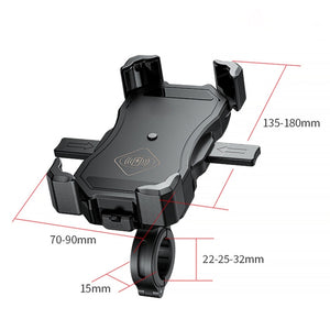 2 in 1 Motorcycle Wireless Charger + QC 3.0 USB Fast Charging Phone Holder