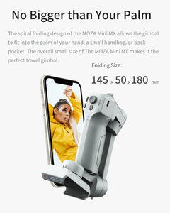 MOZA Mini MX 3 Axis Foldable Handheld Gimbal Stabilizer for Action Camera and Smart Phone(Grey)