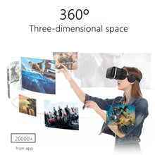 VR SHINECON G04E Virtual Reality 3D Video Glasses Suitable for 3.5 inch - 6.0 inch Smartphone with HiFi Headset (Black)