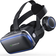 VR SHINECON G04E Virtual Reality 3D Video Glasses Suitable for 3.5 inch - 6.0 inch Smartphone with HiFi Headset (Black)