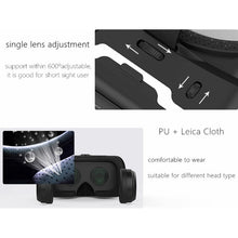 VR SHINECON G04E Virtual Reality 3D Video Glasses Suitable for 3.5 inch - 6.0 inch Smartphone with HiFi Headset (Black)