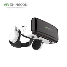 VR SHINECON G06E Virtual Reality 3D Video Glasses Suitable for 4.7 inch - 6.1 inch Smartphone with Headset (White)