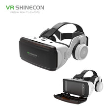 VR SHINECON G06E Virtual Reality 3D Video Glasses Suitable for 4.7 inch - 6.1 inch Smartphone with Headset (White)