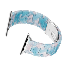 Simple Fashion Resin Watch Band for Apple Watch Series 5 & 4 40mm & Series 3 & 2 & 1 38mm(Sky Blue)