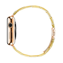Simple Fashion Resin Watch Band for Apple Watch Series 5 & 4 40mm & Series 3 & 2 & 1 38mm(Ivory)