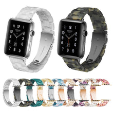 Simple Fashion Resin Watch Band for Apple Watch Series 5 & 4 40mm & Series 3 & 2 & 1 38mm(Dumb Army Green)