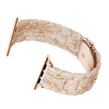 Simple Fashion Resin Watch Band for Apple Watch Series 5 & 4 44mm & Series 3 & 2 & 1 42mm(Silk White)