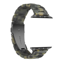 Simple Fashion Resin Watch Band for Apple Watch Series 5 & 4 44mm & Series 3 & 2 & 1 42mm(Dumb Army Green)