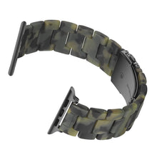 Simple Fashion Resin Watch Band for Apple Watch Series 5 & 4 44mm & Series 3 & 2 & 1 42mm(Dumb Army Green)