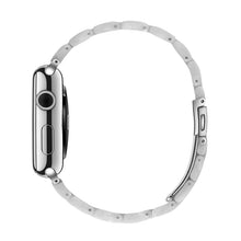 Simple Fashion Resin Watch Band for Apple Watch Series 5 & 4 44mm & Series 3 & 2 & 1 42mm(Pearl White)