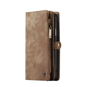 For iPhone 11 Pro CaseMe-008 Detachable Multifunctional Horizontal Flip Leather Case with Card Slot & Holder & Zipper Wallet & Photo Frame (Brown)