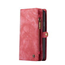 For iPhone 11 CaseMe-008 Detachable Multifunctional Horizontal Flip Leather Case with Card Slot & Holder & Zipper Wallet & Photo Frame (Red)