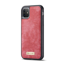 For iPhone 11 CaseMe-008 Detachable Multifunctional Horizontal Flip Leather Case with Card Slot & Holder & Zipper Wallet & Photo Frame (Red)