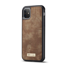 For iPhone 11 CaseMe-008 Detachable Multifunctional Horizontal Flip Leather Case with Card Slot & Holder & Zipper Wallet & Photo Frame (Brown)