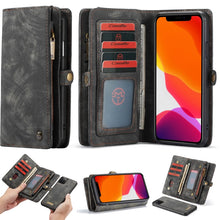 For iPhone 11 Pro Max CaseMe-008 Detachable Multifunctional Horizontal Flip Leather Case with Card Slot & Holder & Zipper Wallet & Photo Frame (Black)
