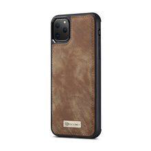 For iPhone 11 Pro Max CaseMe-008 Detachable Multifunctional Horizontal Flip Leather Case with Card Slot & Holder & Zipper Wallet & Photo Frame (Brown)