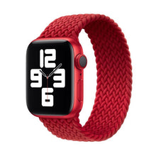 Nylon Single-turn Braided Watch Band For Apple Watch Series 7 41mm / 6 & SE & 5 & 4 40mm / 3 & 2 & 1 38mm, Length:S 130mm(Red)