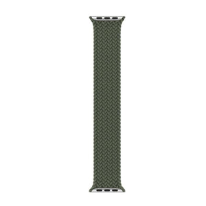 Nylon Single-turn Braided Watch Band For Apple Watch Series 7 41mm / 6 & SE & 5 & 4 40mm / 3 & 2 & 1 38mm, Length:M 145mm(Olive Green)