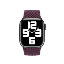 Nylon Single-turn Braided Watch Band For Apple Watch Series 8&7 41mm / SE 2&6&SE&5&4 40mm / 3&2&1 38mm, Length:M 145mm(Crimson Cherry)