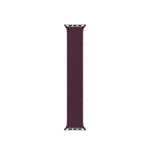 Nylon Single-turn Braided Watch Band For Apple Watch Series 8&7 41mm / SE 2&6&SE&5&4 40mm / 3&2&1 38mm, Length:M 145mm(Crimson Cherry)