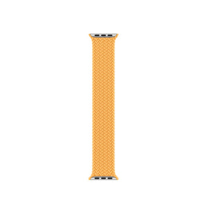 Nylon Single-turn Braided Watch Band For Apple Watch Series 8&7 41mm / SE 2&6&SE&5&4 40mm / 3&2&1 38mm, Length:M 145mm(Milky Beige)