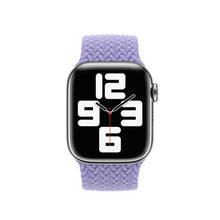 Nylon Single-turn Braided Watch Band For Apple Watch Series 8&7 41mm / SE 2&6&SE&5&4 40mm / 3&2&1 38mm, Length:M 145mm(British Lavender)