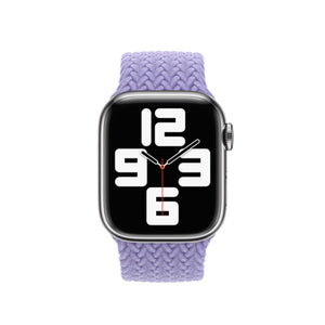 Nylon Single-turn Braided Watch Band For Apple Watch Series 8&7 41mm / SE 2&6&SE&5&4 40mm / 3&2&1 38mm, Length:M 145mm(British Lavender)