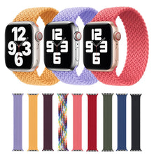 Nylon Single-turn Braided Watch Band For Apple Watch Series 7 41mm / 6 & SE & 5 & 4 40mm / 3 & 2 & 1 38mm, Length:M 145mm(Pink)