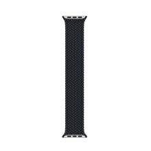 Nylon Single-turn Braided Watch Band For Apple Watch Series 8&7 41mm / SE 2&6&SE&5&4 40mm / 3&2&1 38mm, Length:L 155mm(Black)