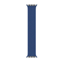 Nylon Single-turn Braided Watch Band For Apple Watch Series 8&7 41mm / SE 2&6&SE&5&4 40mm / 3&2&1 38mm, Length:L 155mm(Blue)