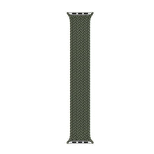 Nylon Single-turn Braided Watch Band For Apple Watch Series 7 41mm / 6 & SE & 5 & 4 40mm / 3 & 2 & 1 38mm, Length:L 155mm(Olive Green)