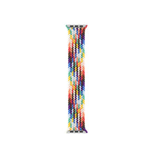 Nylon Single-turn Braided Watch Band For Apple Watch Series 8&7 41mm / SE 2&6&SE&5&4 40mm / 3&2&1 38mm, Length:L 155mm(Rainbow Color)
