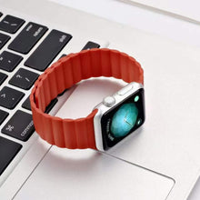 Magnetic Loop Watch Band For Apple Watch Series 7 45mm / 6 & SE & 5 & 4 44mm / 3 & 2 & 1 42mm(Red)