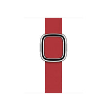 Modern Style Leather Watch Band For Apple Watch Series 7 45mm / 6 & SE & 5 & 4 44mm / 3 & 2 & 1 42mm(Red)
