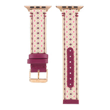 Ethnic Leather Watch Band For Apple Watch Series 7 45mm / 6 & SE & 5 & 4 44mm / 3 & 2 & 1 42mm(Purple)