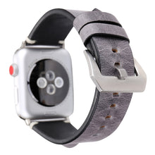 Retro Big Eyes Leather Watch Band For Apple Watch Ultra 49mm / Series 8&7 45mm / SE 2&6&SE&5&4 44mm / 3&2&1 42mm(Gray)