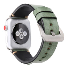 Retro Big Eyes Leather Watch Band For Apple Watch Ultra 49mm / Series 8&7 45mm / SE 2&6&SE&5&4 44mm / 3&2&1 42mm(Green)