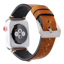 Retro Big Eyes Leather Watch Band For Apple Watch Ultra 49mm / Series 8&7 45mm / SE 2&6&SE&5&4 44mm / 3&2&1 42mm(Brown)