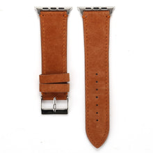 Frosted Genuine Leather Watch Band For Apple Watch Series 7 41mm / 6 & SE & 5 & 4 40mm / 3 & 2 & 1 38mm(Brown)