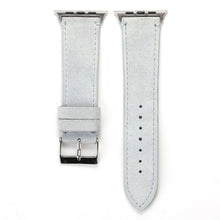 Frosted Genuine Leather Watch Band For Apple Watch Series 7 45mm / 6 & SE & 5 & 4 44mm / 3 & 2 & 1 42mm(White)