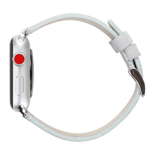 Frosted Genuine Leather Watch Band For Apple Watch Series 7 45mm / 6 & SE & 5 & 4 44mm / 3 & 2 & 1 42mm(White)