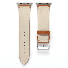 Frosted Genuine Leather Watch Band For Apple Watch Series 7 45mm / 6 & SE & 5 & 4 44mm / 3 & 2 & 1 42mm(Brown)