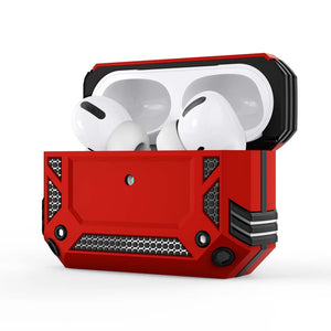 Iron Man Four-corner Shockproof Earphone Protective Cover For AirPods Pro(Red)